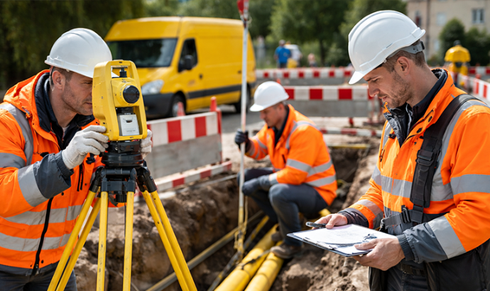 Einfache vermessungstechnische Arbeiten an Versorgungsnetzen gemäß DVGW GW 128 Einfache vermessungstechnische Arbeiten an Versorgungsnetzen gemäß DVGW GW 128
